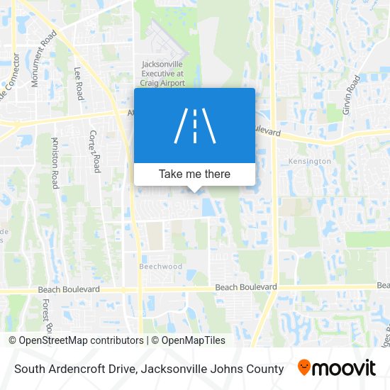South Ardencroft Drive map