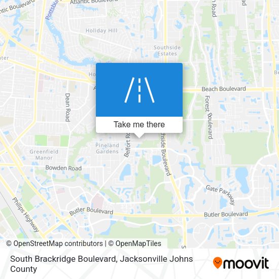 South Brackridge Boulevard map