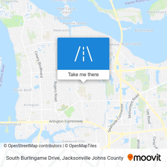 South Burlingame Drive map