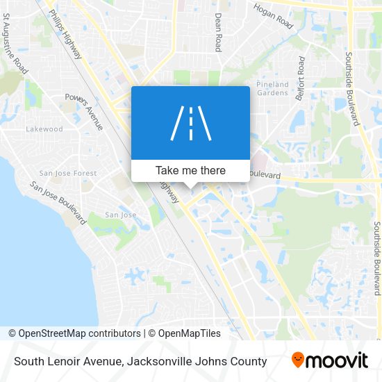 South Lenoir Avenue map