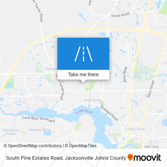 South Pine Estates Road map