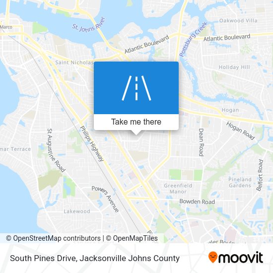 South Pines Drive map