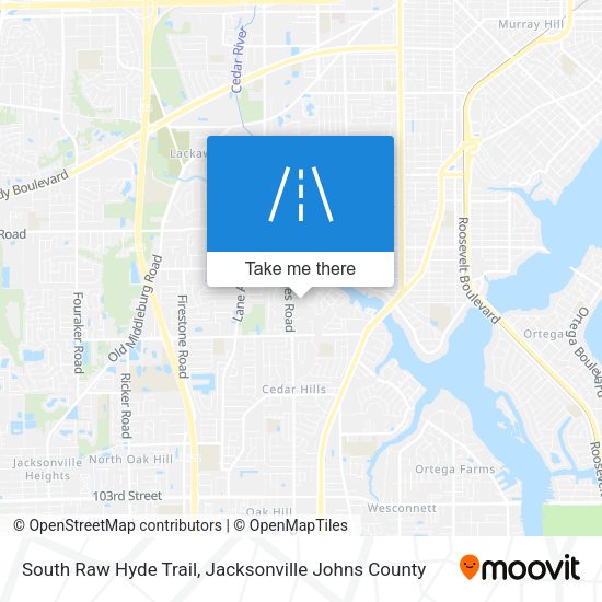 South Raw Hyde Trail map