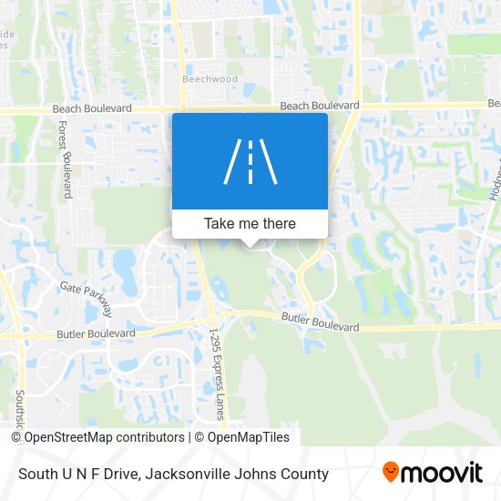 South U N F Drive map
