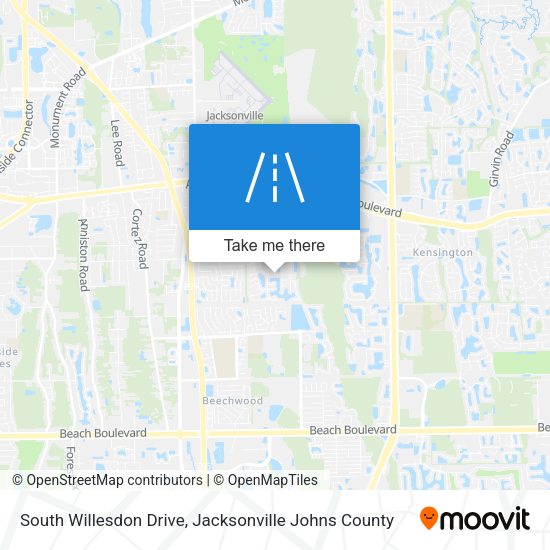 South Willesdon Drive map