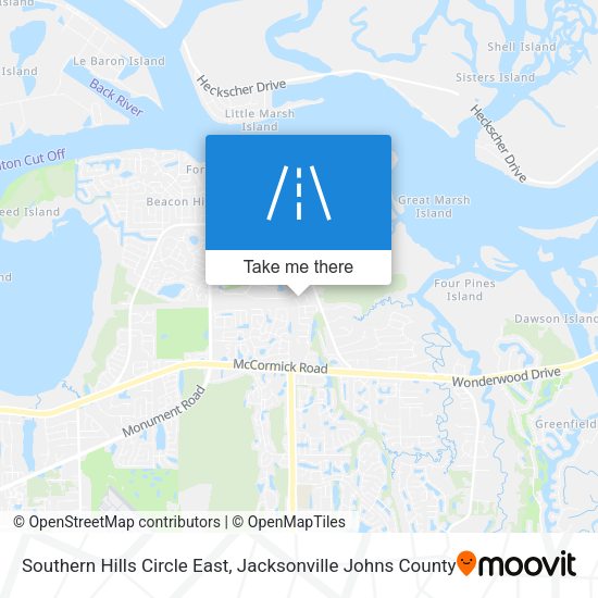 Southern Hills Circle East map