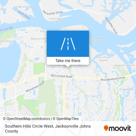 Southern Hills Circle West map