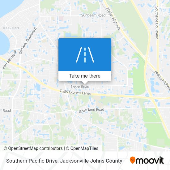 Southern Pacific Drive map