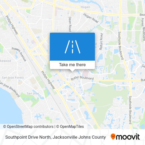 Mapa de Southpoint Drive North