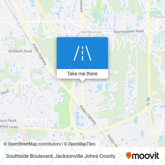 Southside Boulevard map