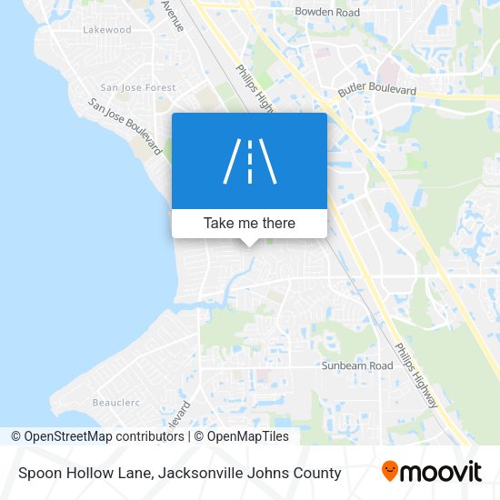 Spoon Hollow Lane map