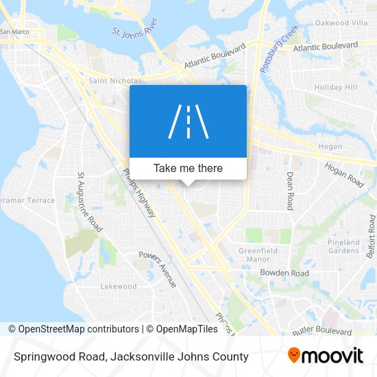 Springwood Road map
