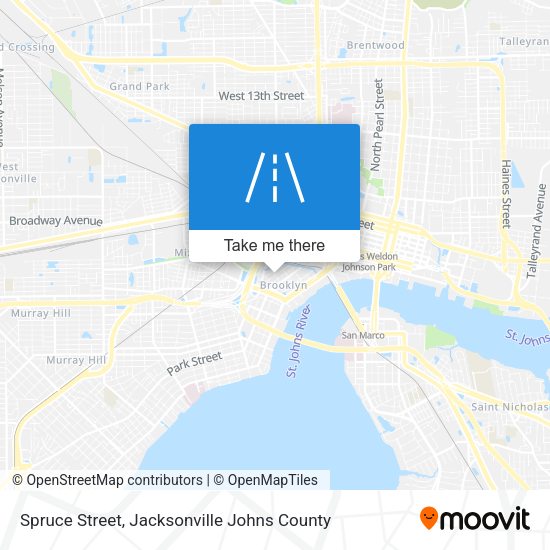 Spruce Street map