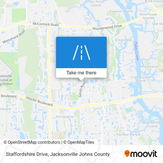 Staffordshire Drive map