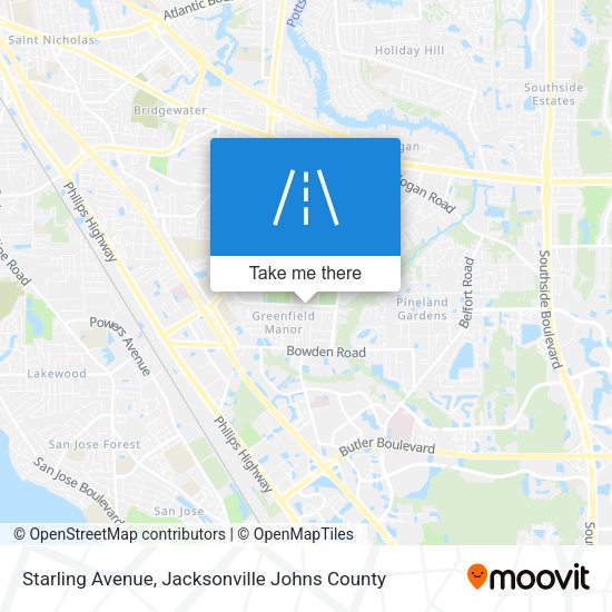 Starling Avenue map