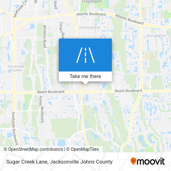 Sugar Creek Lane map