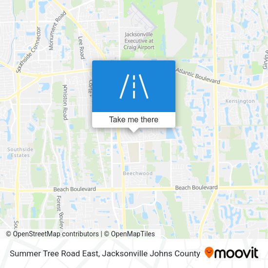Summer Tree Road East map
