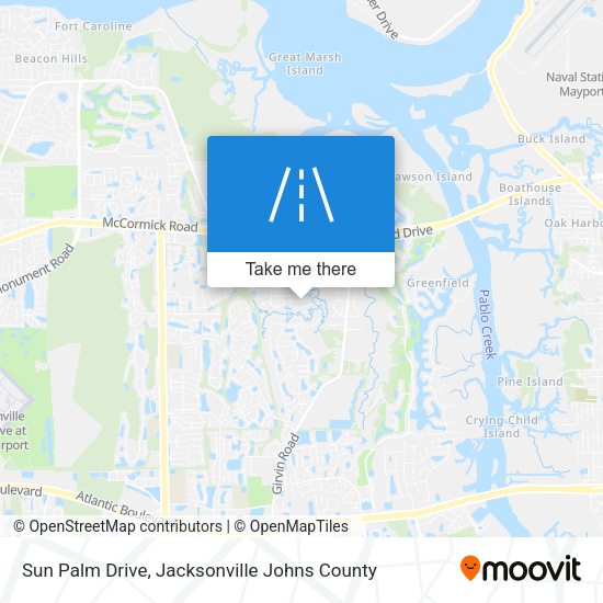 Sun Palm Drive map