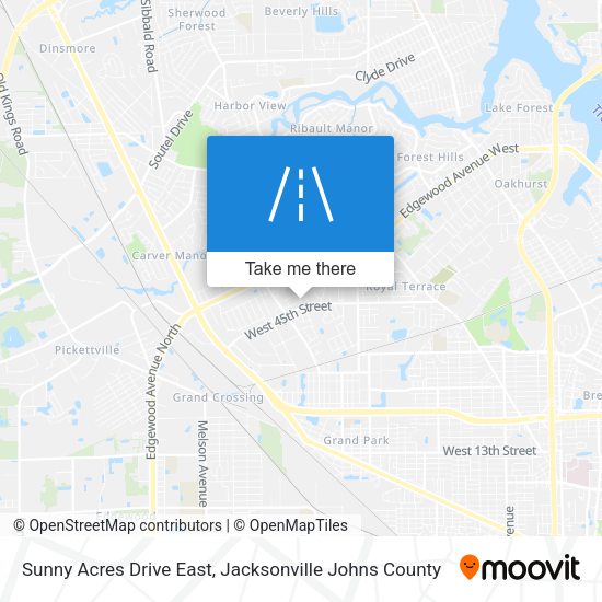 Sunny Acres Drive East map