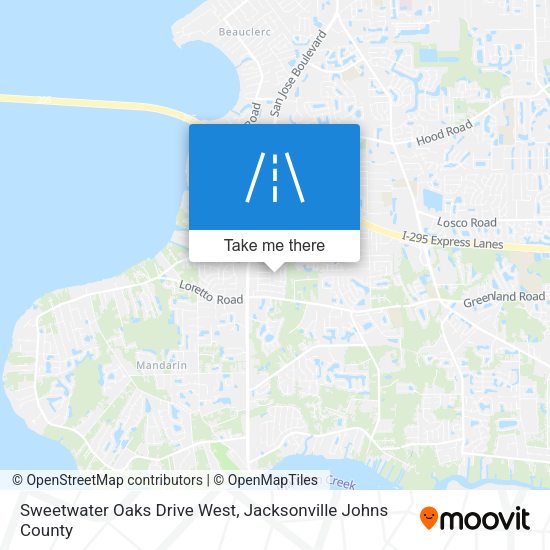 Sweetwater Oaks Drive West map