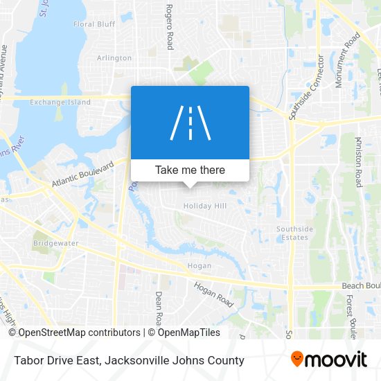 Tabor Drive East map