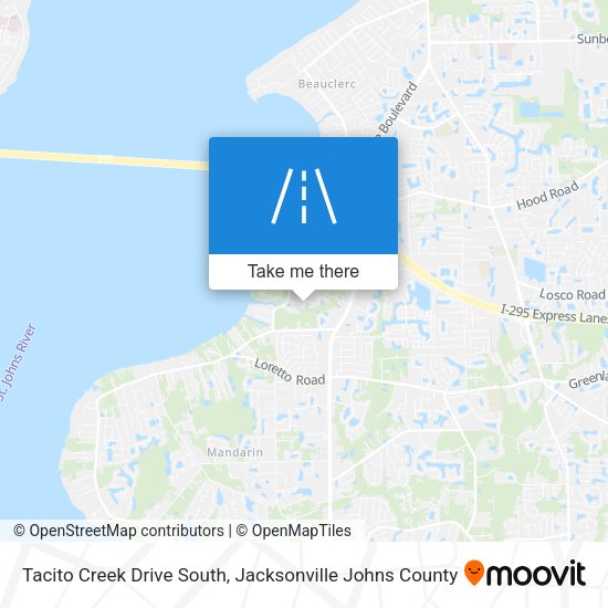 Tacito Creek Drive South map