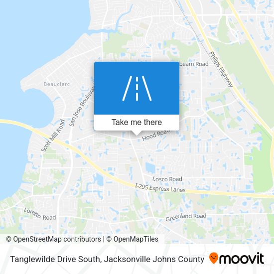 Tanglewilde Drive South map