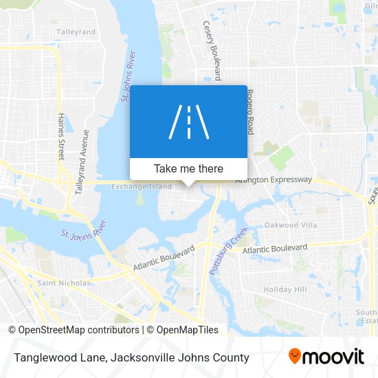 Mapa de Tanglewood Lane