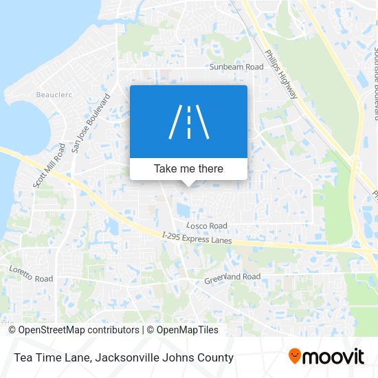 Tea Time Lane map
