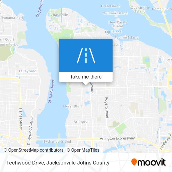 Techwood Drive map