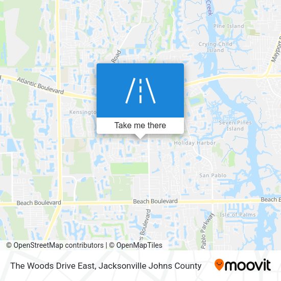 The Woods Drive East map
