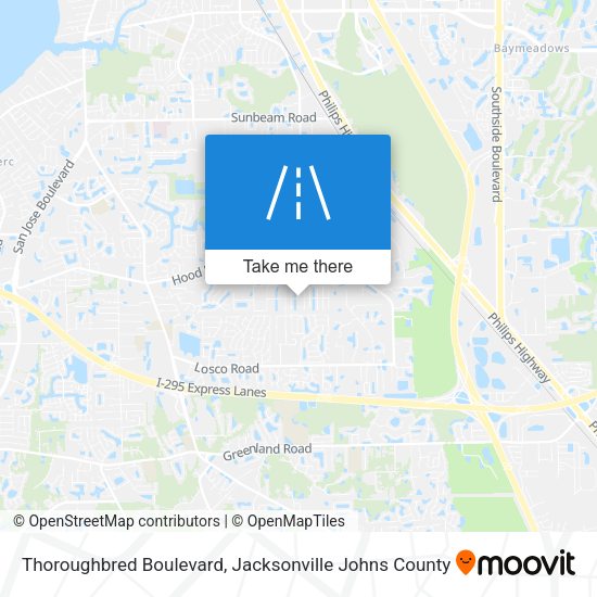 Thoroughbred Boulevard map