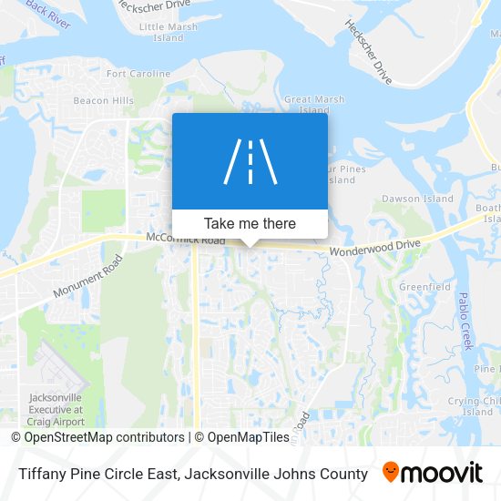 Mapa de Tiffany Pine Circle East