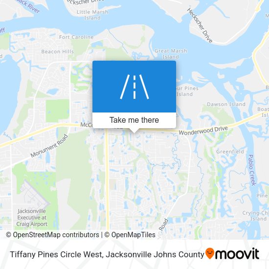 Tiffany Pines Circle West map