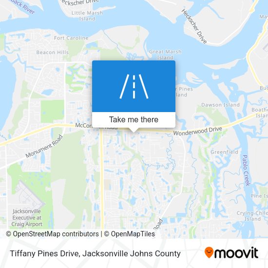 Mapa de Tiffany Pines Drive