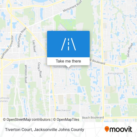 Mapa de Tiverton Court