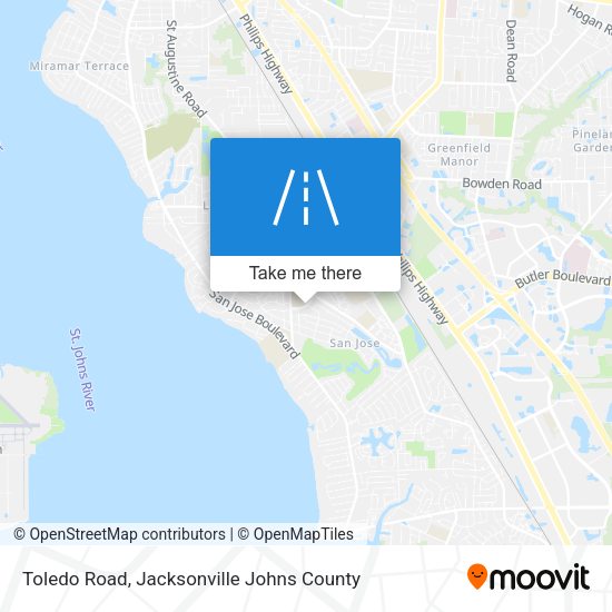Mapa de Toledo Road