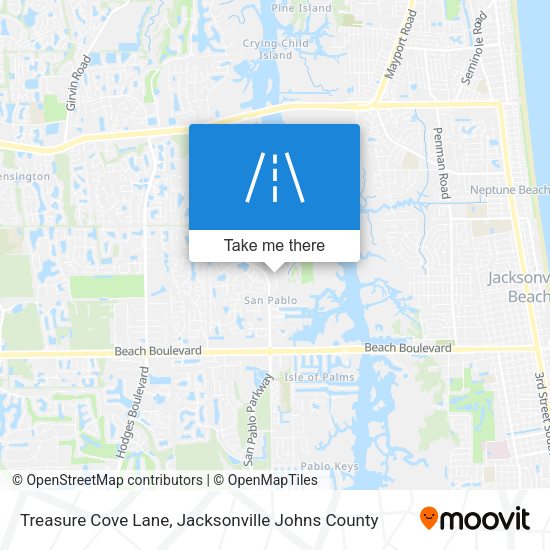 Mapa de Treasure Cove Lane