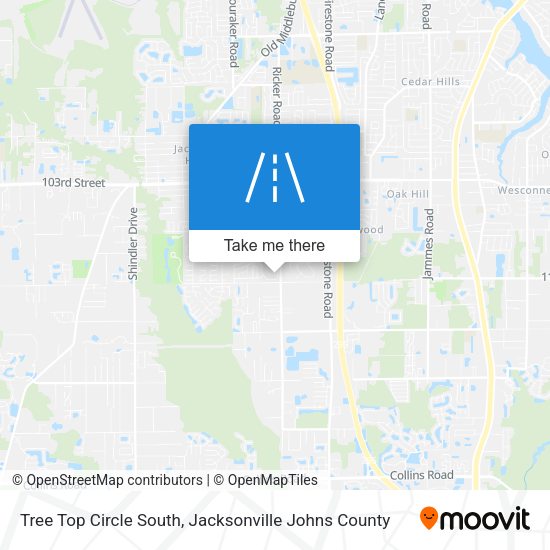 Tree Top Circle South map
