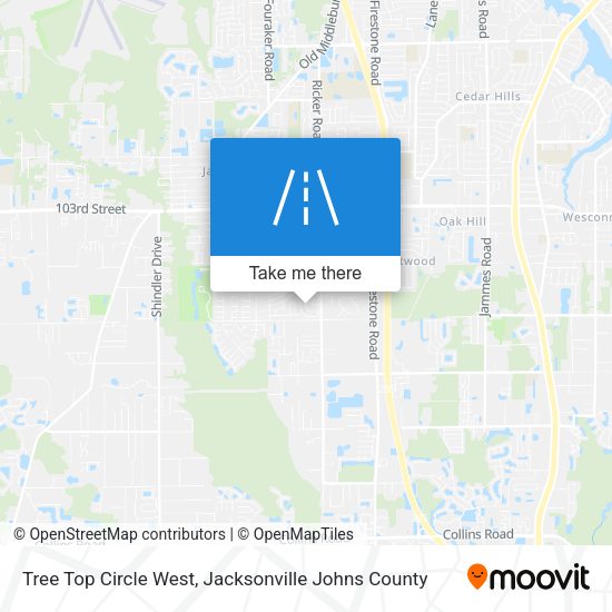 Tree Top Circle West map