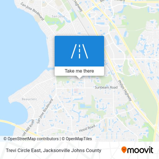 Trevi Circle East map
