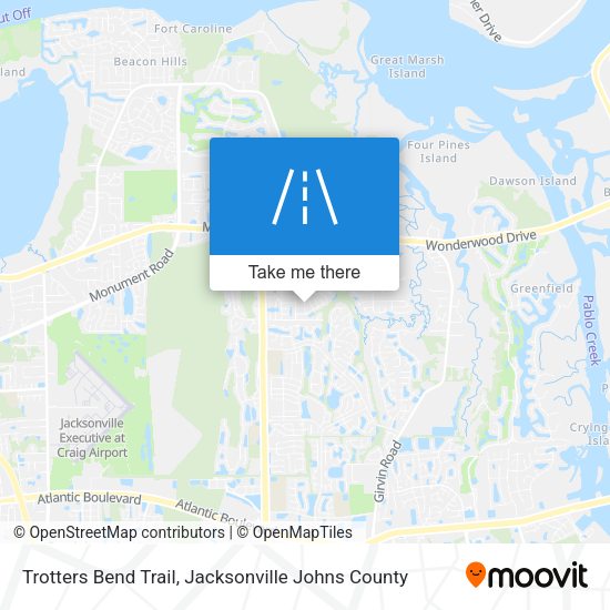 Trotters Bend Trail map