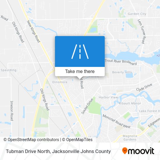 Tubman Drive North map