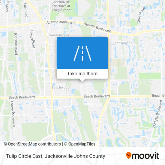 Mapa de Tulip Circle East