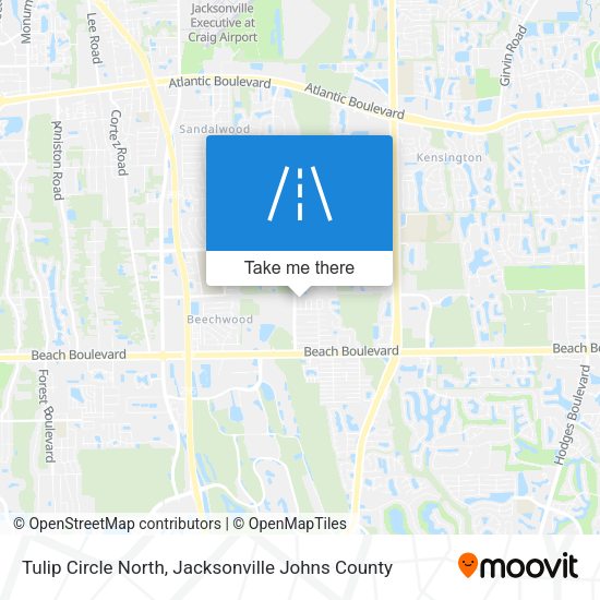 Tulip Circle North map