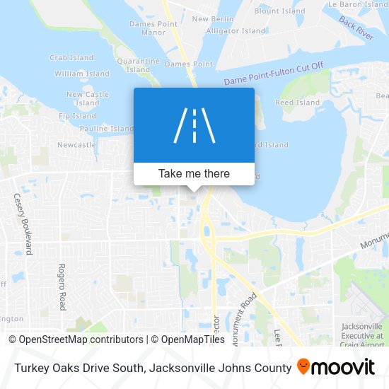 Turkey Oaks Drive South map