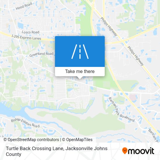 Turtle Back Crossing Lane map