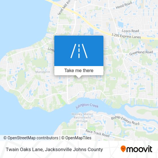 Twain Oaks Lane map