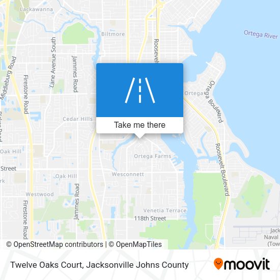 Twelve Oaks Court map