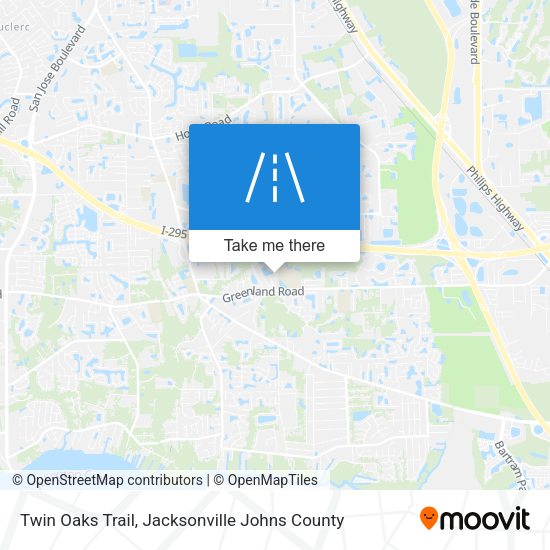 Twin Oaks Trail map
